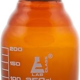 LabGlass EISCO - Reagent Bottle, 250 ml, Graduated, Borosilicate Glass 3.3, Amber, with GL-45 Screw Cap, Pack of 4-picture-19