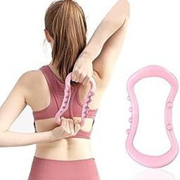 Henceberry Yoga Ring - Yoga Ring Pilates Ring Magic Circle Portable Fitness Tool for Exercise Stretching Slimming Chest Thighs Arms Core Ring Pilate Fascia Massage Training Home Gym Workouts-26