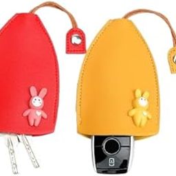 Large Capacity Car Key Case Cover for Women, Cartoon Leather Key Holder Case Key-Chain Pouch Bag,Car Key Case Cover with Metal Ring Keying Easter Bunny Keying Easter Bunny-picture-36