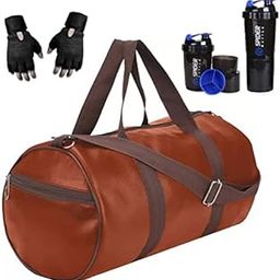 jaisboy Combo Gym Bag Combo for Men Gym Bag with Spider Bottle, Gloves Gym kit for Men and Women-95
