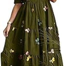 Olive Green Butterfly Embroidered Cotton Midi Kurti with Puff Sleeves, Sizes 38-46-picture-30