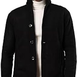 Cotton Polar Fleece Solid Overcoat for Men | Regular Fit Lapel Collar Long Jacket Overcoat | Winter Wear Men's Long Overcoat-image-38
