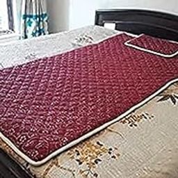 Ruhi Enterprise Bio Magnetic Mattress Topper/Pad & with 1 Pillow Pad Magnetic Therapy Biomagnetic Mattress (Maroon,3X6)-image-11