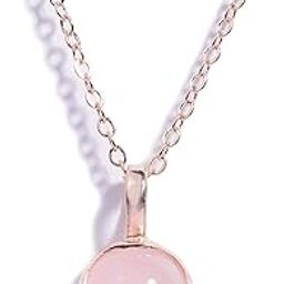 Certified Rose Quartz Valentine's Love Gemstone Pendant Necklace for Women-image-37