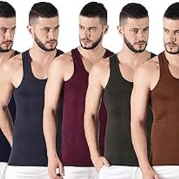 Lehar Men Combed Cotton Round Neck Vest -Colour May Vary-picture-55