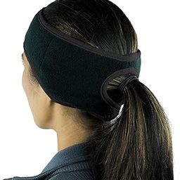 Winter Warm Fleece Ponytail Headband Ear Cover Ear Warmer Head Wear Black-image-8
