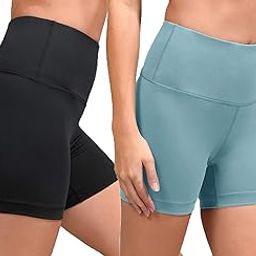 Women's High Waist Tummy Control Body Shaper Yoga Gym Shorts Pack of 2-image-15