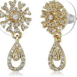 Fashion Jewellery Gold Plated CZ Attractive Crystal Studded Drop & Dangle Earrings for Girls and Women-AD-084/712 ER-image-9