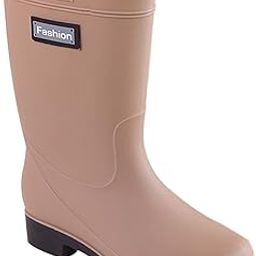 merishopp Short Rain Boot Fashion Mid Calf Working Boots for Outdoor Traveling Camping|Clothing Shoes & Accessories|Womens Shoes|Boots-picture-0