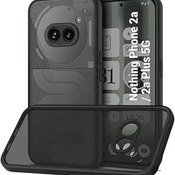 TheGiftKart Ultra-Hybrid Shockproof Back Cover Case for Nothing Phone 2A / 2A Plus 5G | Camera Protection Bump | Hard Back Cover (PC & TPU, Smoked Matte Back, Black Sides)-image-103