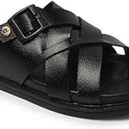 Men Comfortable,Flat,Round Toe,Buckle,fashion Sandal for Daily use and Casual use-image-11