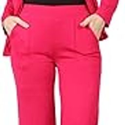 Women's Casual and Formal Blazer and Bell Bottom Trouser Co-ord Set Rayon Poly Fabric Regular Fit Stylish Two Piece Suit-image-14