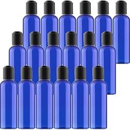 12pcs 100ml Blue Empty Plastic Bottles Refillable Travel Size Cosmetic Travelling Containers Small Leak Proof Squeeze Bottles with Black Flip Cap for Toiletries Oil,Shampoo. (Pack of 12)-15