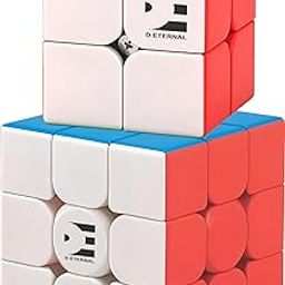 D ETERNAL Cube Combo Set Of 2X2 3X3 High Speed Stickerless Puzzle Cube Game Toy For 14 Years And Up, Teen-14