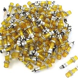 100 Pcs 6.5mm Hole DC suitablevoltageV Yellow Light Signal Indicator Lamp (SN: b09 080 9e4 50c 681)-4