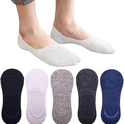 Loafer Socks,Anti-Slip Men & Women Cotton Low Cut/Invisible/No show Loafer Socks with Silicon Anti Skit Support (Multicolor) Combo-image-20