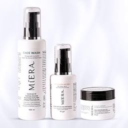 MIERA Basic Skin Care Combo | Face Wash, Night Cream & Sunscreen SPF 50++ | Cleanse, Nourish & Protect-0