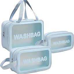 3 Pieces Makeup Bag for Home & Travel Organizer Bags -Cosmetic Toiletry Storage Bag for Cosmetics, Brushes, Accessories Pouch-Travelling Washbags Vanity Kit for Women, Girls-image-39