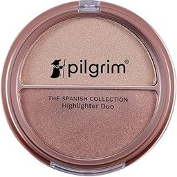 Pilgrim Highlighter Duo Lightweight 11G |Long Lasting Highly Pigmented Powder |With Easy To Blend Formula |Shade Champagne Gold & Rose Gold - 01,luminous finish,1 Count-52