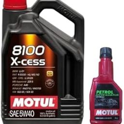 Motul 8100 Xcess 5W-40 API SN/CF Fully Synthetic Engine Oil for Petrol and Diesel Cars (5 L) with Petrol System Clean Plus (200ml) Combos For Car and SUV-image-74