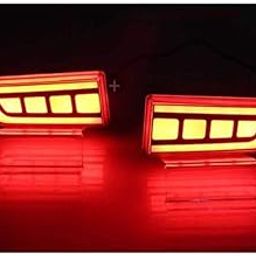 CARMART Imported Car reflector LED Brake Light for Rear Bumper DRL for MAHINDRA SCORPIO B - Red , set of 2-image-5