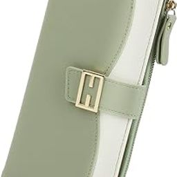 Women Purse Bag Fashion PU Purse for Women Bifold Purse for Women Large Capacity Cards Bag Cash Bag Evening Hand Bag Clutch Bag for Women Gift for Women Women, Mint Green-image-49