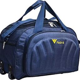 Expandable Waterproof Polyester Lightweight 60 L Travel Duffle with 2 Wheels Blue-image-71