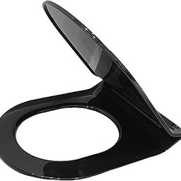 TAXAN Plastic Toilet Seat Cover with Soft Close Mechanism - U-Shape Commode Seat Cover – with Sleek Design & Easy Installation with Installation Kit (44cm x 34cm, Black)-50