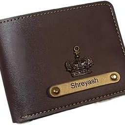 Men's Personalized Wallet I Customized Slim Stylish Leather Purse with Name & Charm I Birthday Anniversary Gift for Men Boy Love Husband Employees Clients (Brown)-picture-41