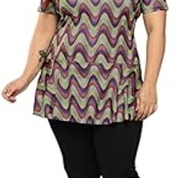 Aarika Womens Sports Wear Green-Black Colour Abstract Print Nylon Plus Size Swim Suit-image-8