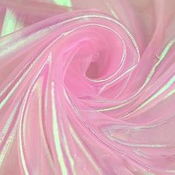 VRB Dec 1 Mtr Multi Purpose Galaxy Net Fabric Cloth Material for Decoration for Trousseau Packing, Party Hall Decoration, Packing,Ganpati Decor,Pooja Room Items. (Dark Pink Galaxy Net, 1 MTR)-image-55