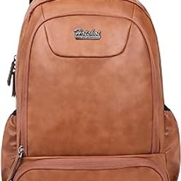 BAGS VINTAGE SERIES 1387 28L FAUX LEATHER WATER RESISTANT ANTI THEFT LAPTOP BACKPACK | OFFICE BACKPACK | COLLEGE BACKPACK-image-43