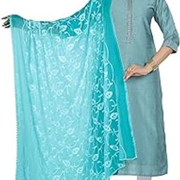Zen Women's Chiffon Heavy Embroidery Dupatta (2.25 meters)-image-79