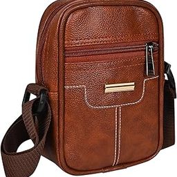 Elegant Milan SMALL Leather Sling Bag for Men Women | Classic Chest Slinger | Mobile Pocket Sling Bags for passport documents essential items| corporate gifts items.-image-59