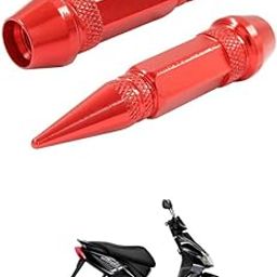 LOVMOTO Universal 2PC Spiked Aluminum Stem Valve Caps Dustproof Tire Wheel Stem Caps for Cars,SUVs,Trucks Bicycles and Motorcycles Comfortable with Jo-gr-image-91