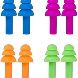 Earplugs 4 Pairs Multi Colour Soft Silicone Ear Plugs for Sleeping Noise Cancelling-Waterproof Reusable Ear Plugs for Sleep, Snoring, Work/Travel- Moldable Silicone Sound Cancelling Ear Plugs-2