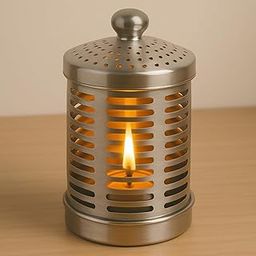 SWAURSAHA Stainless Steel Akhand Diya Jyot for Puja | Rust Proof Long Burning Diya with Cover Lid | Oil Diya Stand for Pooja Temple Spiritual Home (Silver)-image-14