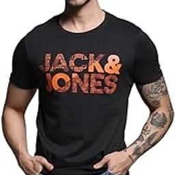 jack & jones Men's Cotton Letter Print Slim Fit T-Shirt-picture-47