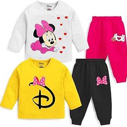 Baby Girl Regular Fit Cotton T-Shirts and Pyjamas Set (© Disney-PSUT-103-image-48