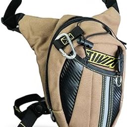 Waist And Thigh Bag, Extra Storage Space With 3 Pockets, 600D Oxford Fabric, Fanny Pack For Men Women, Multipurpose - Riding, Strap To Leg Or Hip For Motorcycling, Outdoor, Hiking (Brown)-picture-11