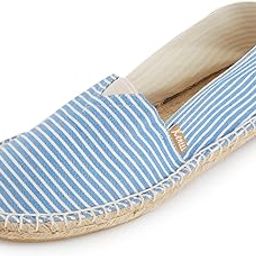 Men's Stripe Slip on Flat Espadrilles-picture-24