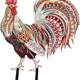 UJEAVETTE Decorative Garden Stake Resin Gifts Chicken Ornament for Backyard Lawn Patio A-image-3