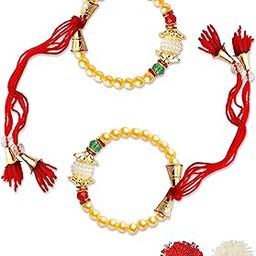 Bhavika enterprises Rakhi for Brother Rakhi Set Rakhi bracelet for brother Designer Rakhi Rudraksha Rakhi Raksha Bandhan Rakhi for Bhaiya Bhabhi Rakhi multi designed. | (DESIGN-4)-image-34
