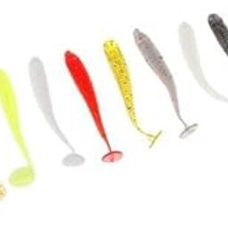 UJEAVETTE 4x10Pcs T Tail Soft Fishing Baits Grub Worm Artificial Fishing Lure- Sporting Goods- Fishing- Baits, Lures & Flies- Crankbaits-image-70