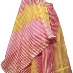 Parth Fashion Womens/Girls Traditional Multi Leheriya Print Tye & Dye Kota Doria Ready to Wear Lehenga & Dupatta With Unstitched Blouse-27
