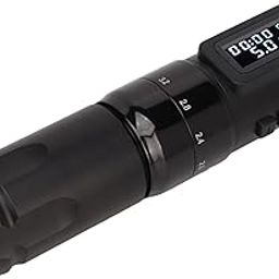 Ubervia Machine, Coreless Motor Wireless Tattoo Pen 2400mAh Low Noise Rechargeable for Beginners for Salon (Black)-image-17