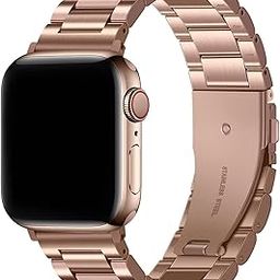 Stainless Steel Metal Chain Band Compatible with Apple Watch Band Series 10 46mm 49mm 45mm 44mm 42mm for iwatch band Ultra2|Ultra Series 9 8 7 6 5 4 3 2 1 SE SE2 (Rose Gold) [WATCH NOT INCLUDED]-13