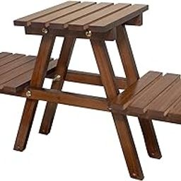 SMARTS COLLECTION Mango Wood Rectangular Side Table | Perfect for Living Room or Bedroom Furniture Solid Wood Construction | Brown-20