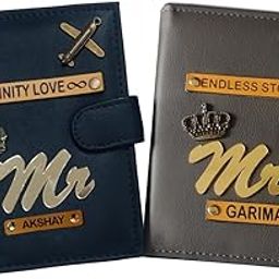 Synthetic Leather Unisex Lightweight Magnetic Closure Passport Covers (Black and Grey)-image-35