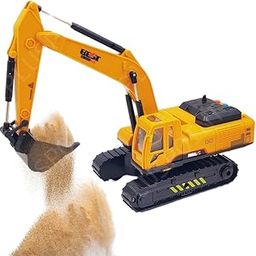 PLUSPOINT Friction Powered Excavator rotatable Construction Vehicle with moving hands Friction powered inertia toy Pretend Play Trucks Building Vehicles for Kids Engineering toy For kid age 3 to 9 yrs-23